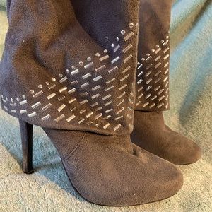 Sexy stiletto bedazzled boots